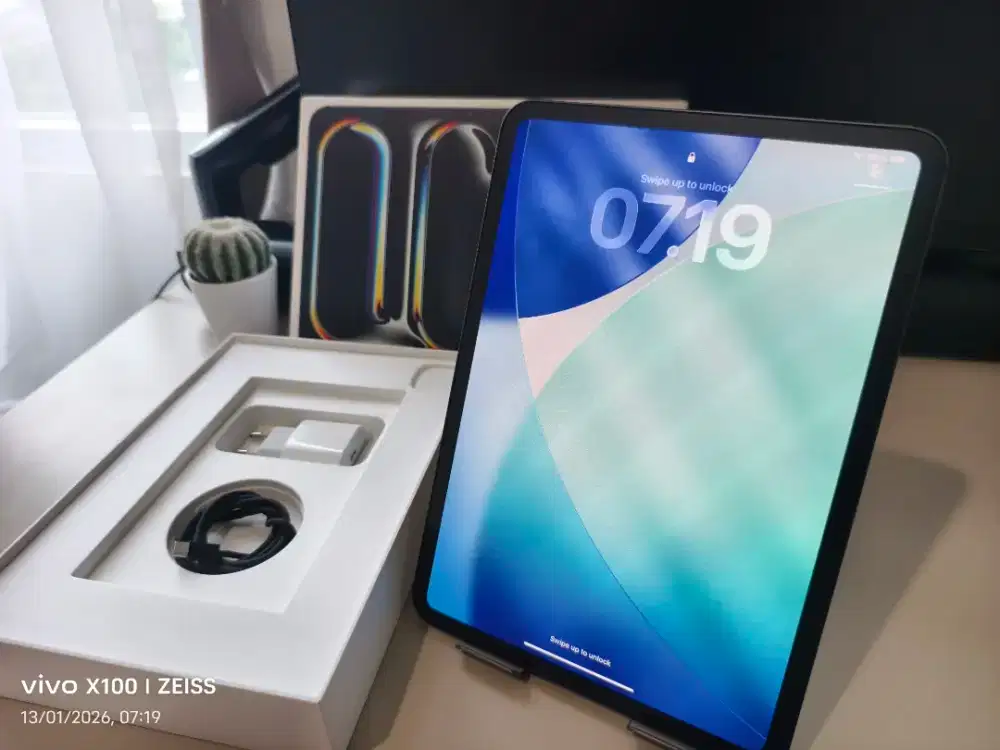 Ipad Pro M4 Chip 11 Inch Garansi Ibox Aktif Fullset bonus Flipcase