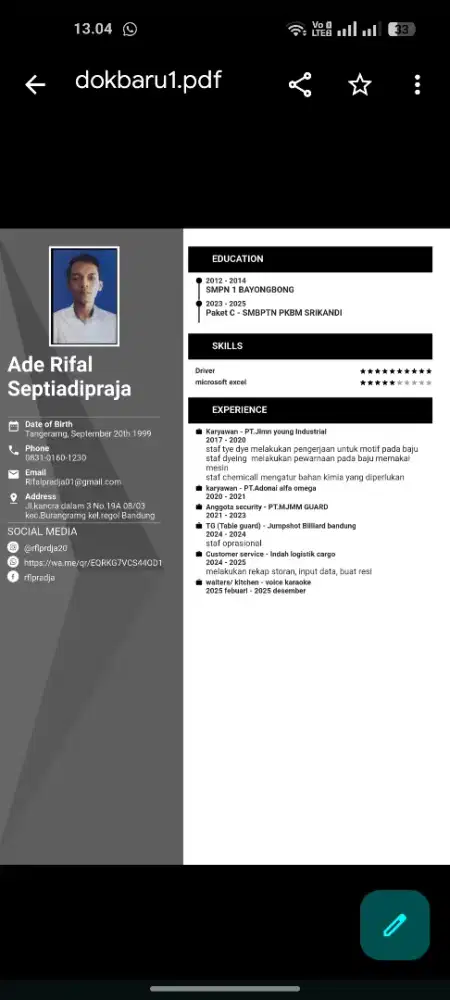 Mencari pekerjaan