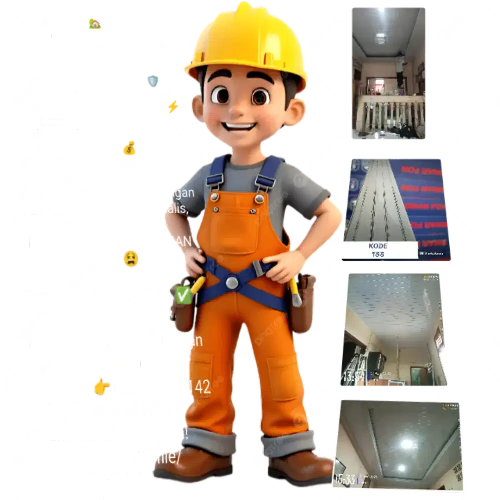 Pemasangan PELAFON pvc