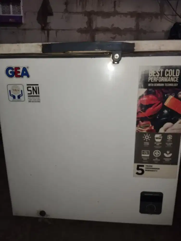Freezer 210 L untuk pendinginan ayam, daging, sosis dll