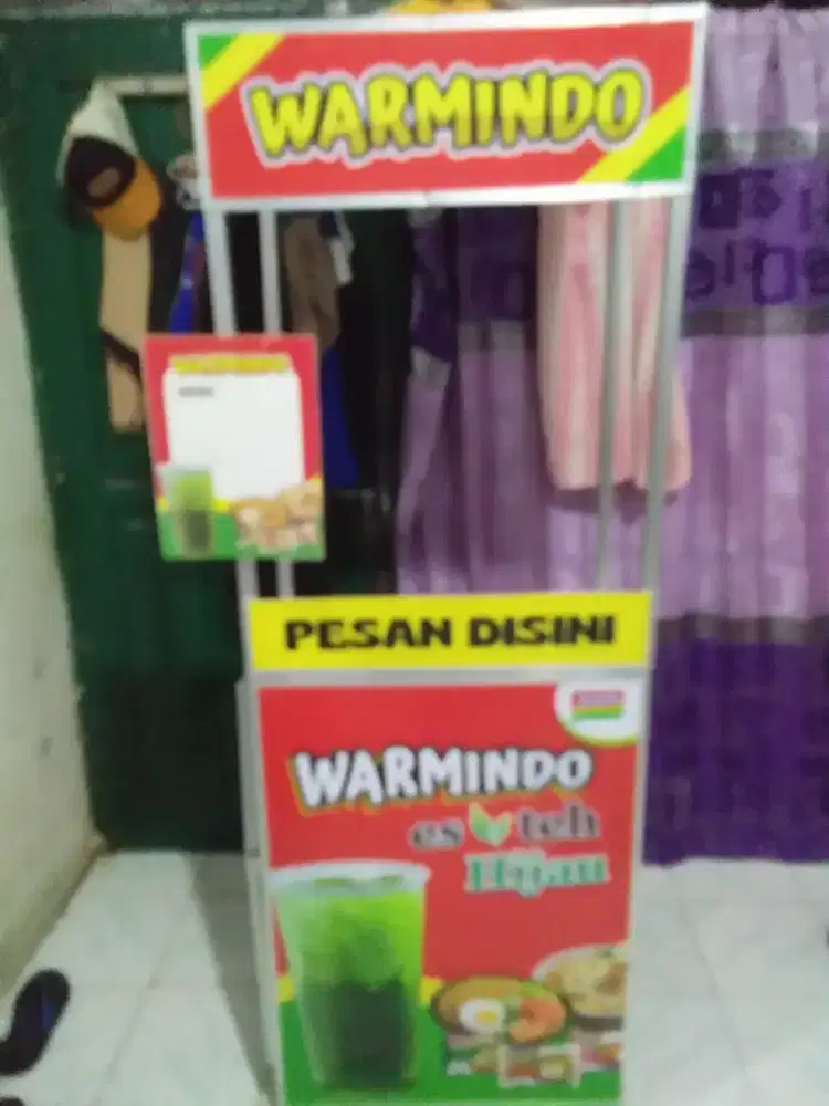 gerobak portabel beroda cocok untuk juaalan kopi dan teh jus.mulus