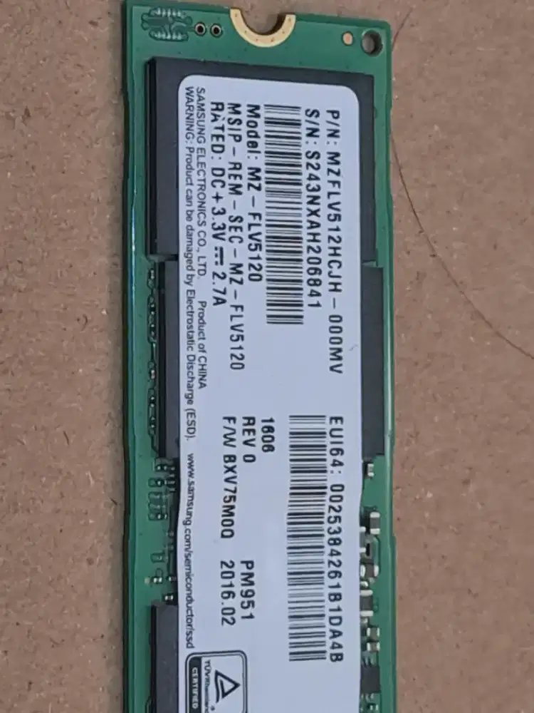 Ssd nvme samsung 512GB sentinel 100/100 seken normal