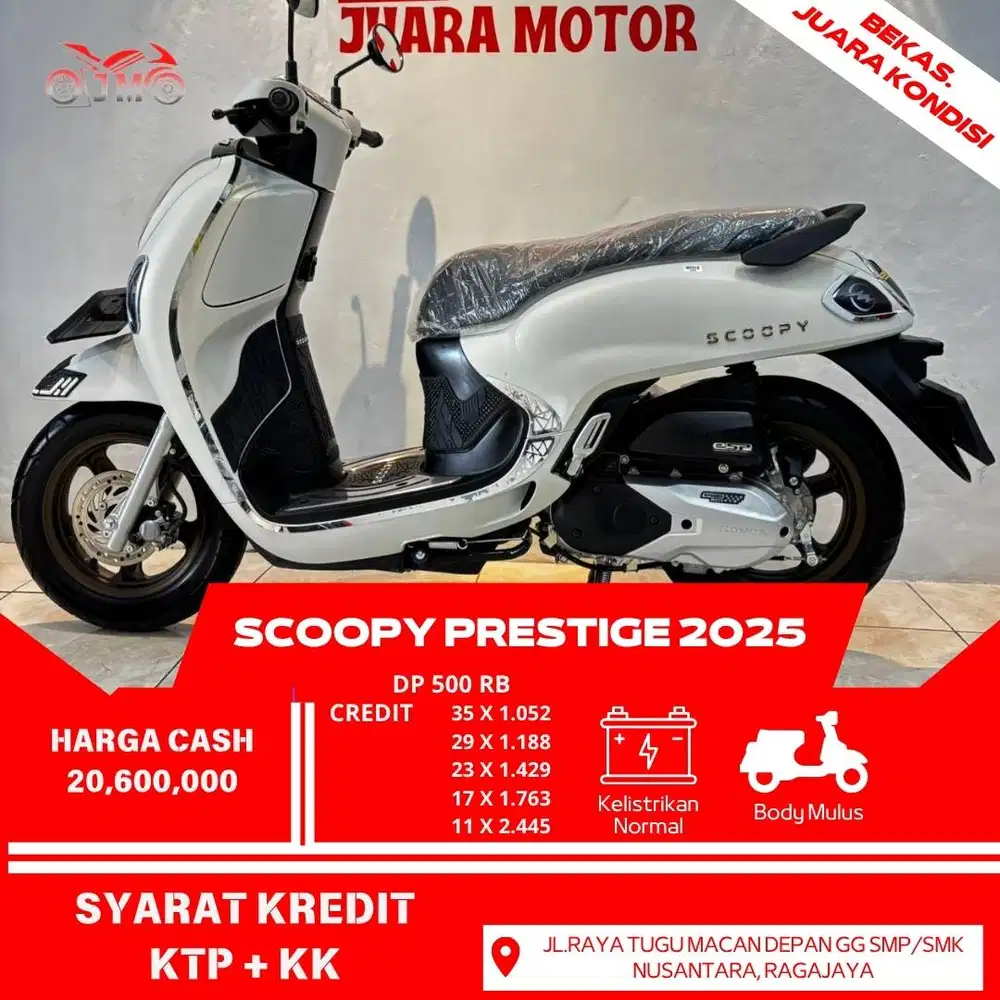 SCOOPY PRESTIGE 2025 BEKAS RASA BARU KONDISI ISTIMEWA