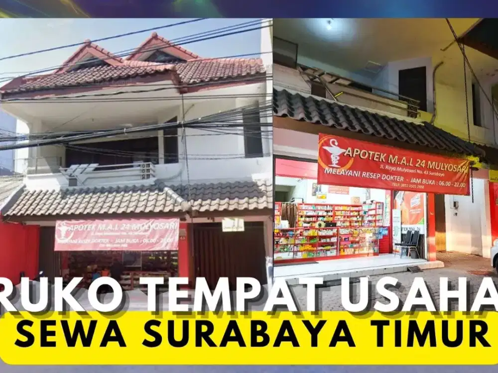 SEWA RUKO 2 LANTAI & LOKASI JALAN RAYA MULYOSARI SURABAYA