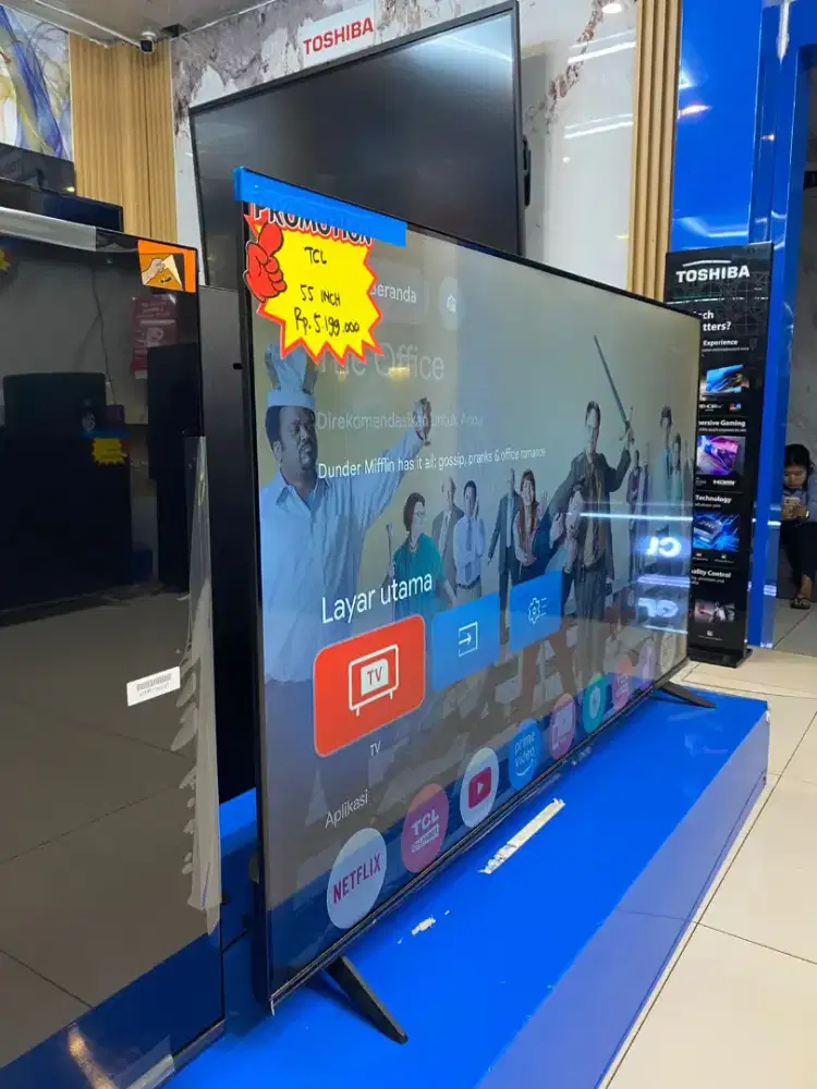 Jual tv 55 inc TCL google tv bergaransi toko