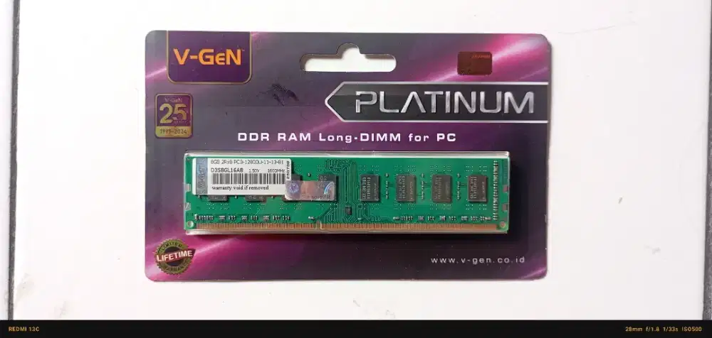 MEMORY PC DDR3 8GB VGEN PC 12800 / 1600 Baru Segel