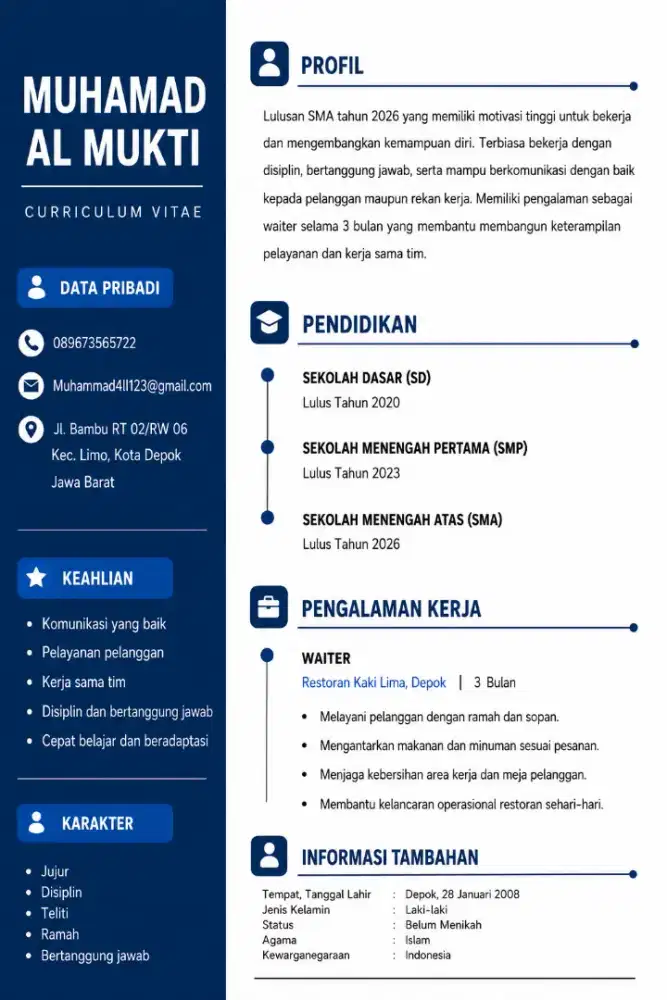 MENCARI PEKERJAAN lulusan tahun 2026 SMK/SMA lokasi depok Jawa Barat