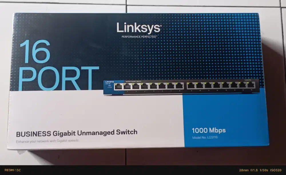 Linksys LGS116-AP
16-Port Business Desktop Gigabit Switch Baru SEGEL