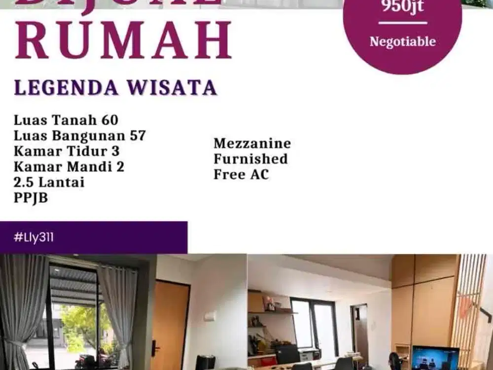 Tersedia rumah furnished untuk dijual