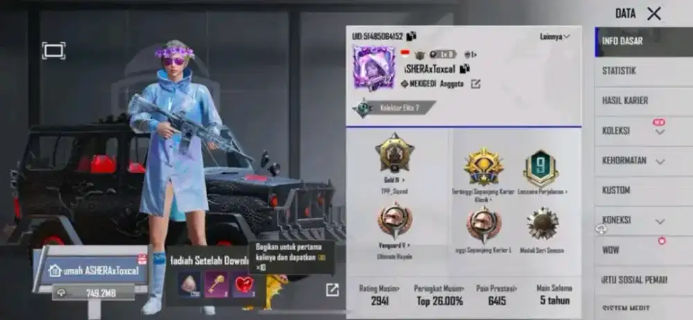jual akun pubg mobile
