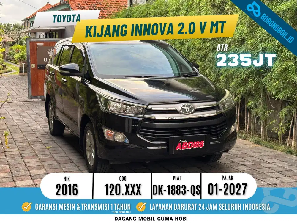 Toyota Kijang Innova V 2.0 MT 2016 Bensin