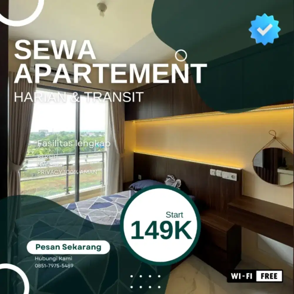 Disewakan Apartemen Skyhouse BSD Harian/Transit Termurah Tangerang