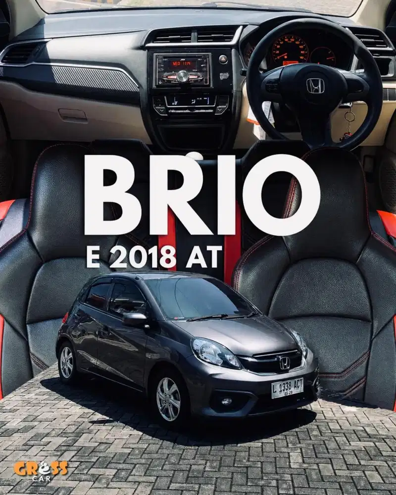 HONDA BRIO E CVT AT 2018 TGN 1 KM 20RBAN!!