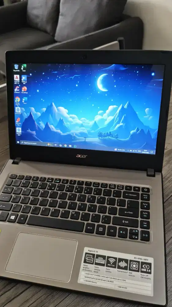 Laptop accer E5-476G nett 2,9 aja cek lokasi cimahi
