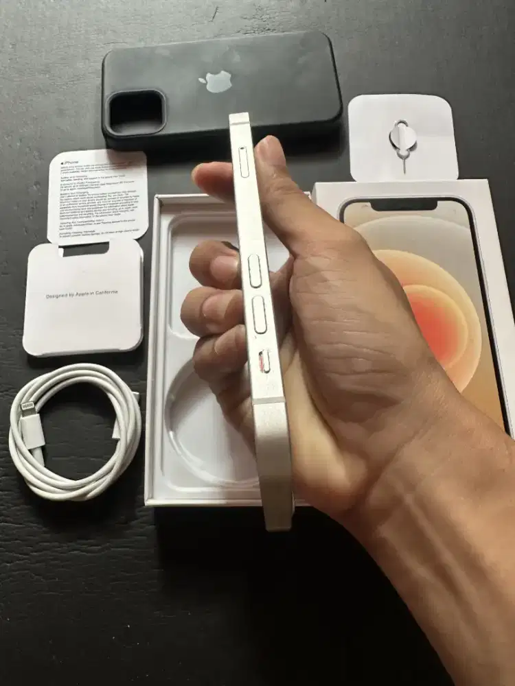 iPhone 12 Mini 64Gb White Resmi Beacukai, Fullset Mulus Nominus