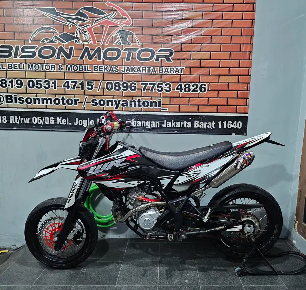 MODIF ISTIMEWA ! YAMAHA WR155 WR 155 R SUPERMOTO THN 2022 HITAM DECAL