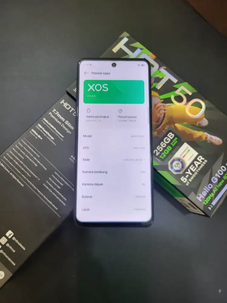 Infinix Hot 50 6/256 Fullset Resmi