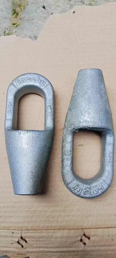 Spelter socket close Crosby 3/4 inch (18mm) Made in usa
