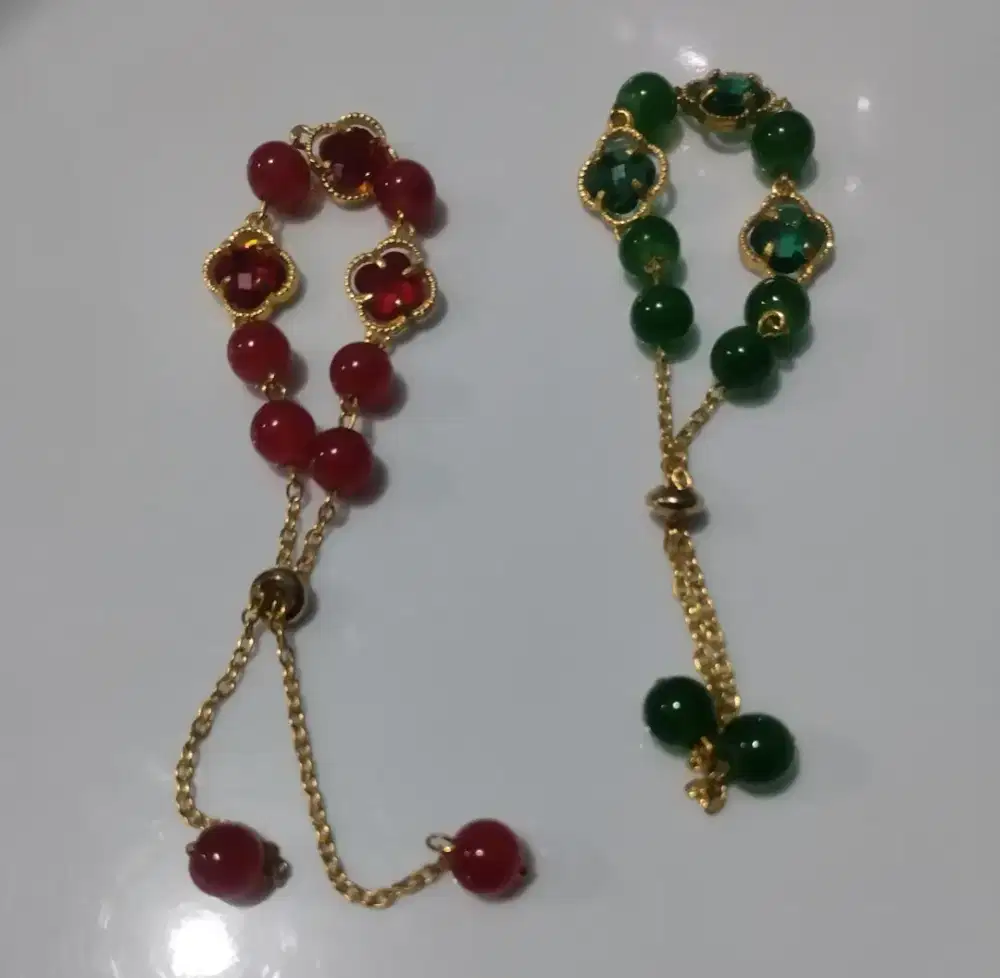 GELANG TITANIUM SERUT BATU SINTETIS