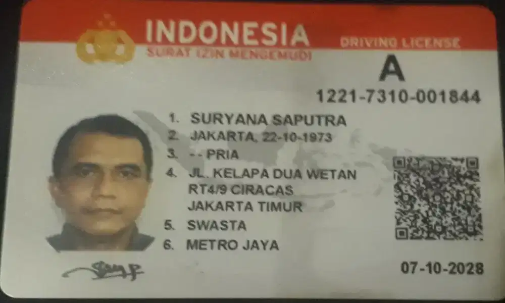 Saya mencari lowongan kerja supir/driver
