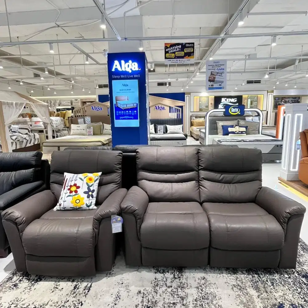 ELECTRIC RECLINER 1 ST PVC DARK BROWN, BISA CICILAN 0%