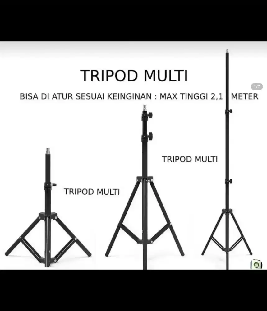 Jual murah barang display contoh tripot stand lantai lighting lampu