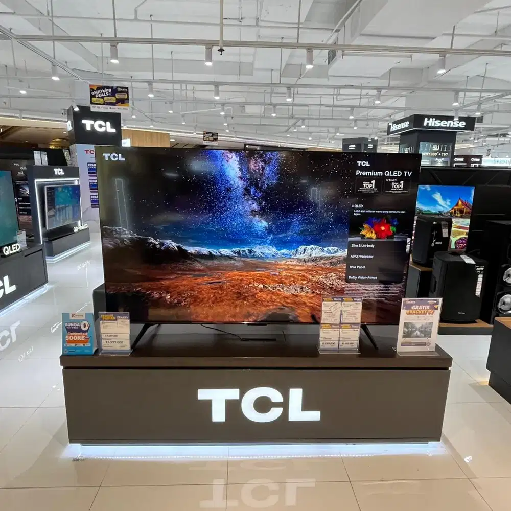 TCL 4K QLED PRO GOOGLE TV 75 INCH, BISA CICILAN 0%