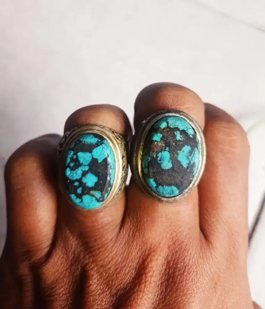 Borongan 2pcs Pirus Persia urat merah