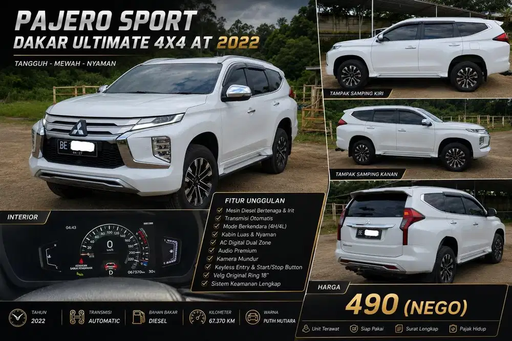 Pajero dakar 4x4 pemakaian pribadi