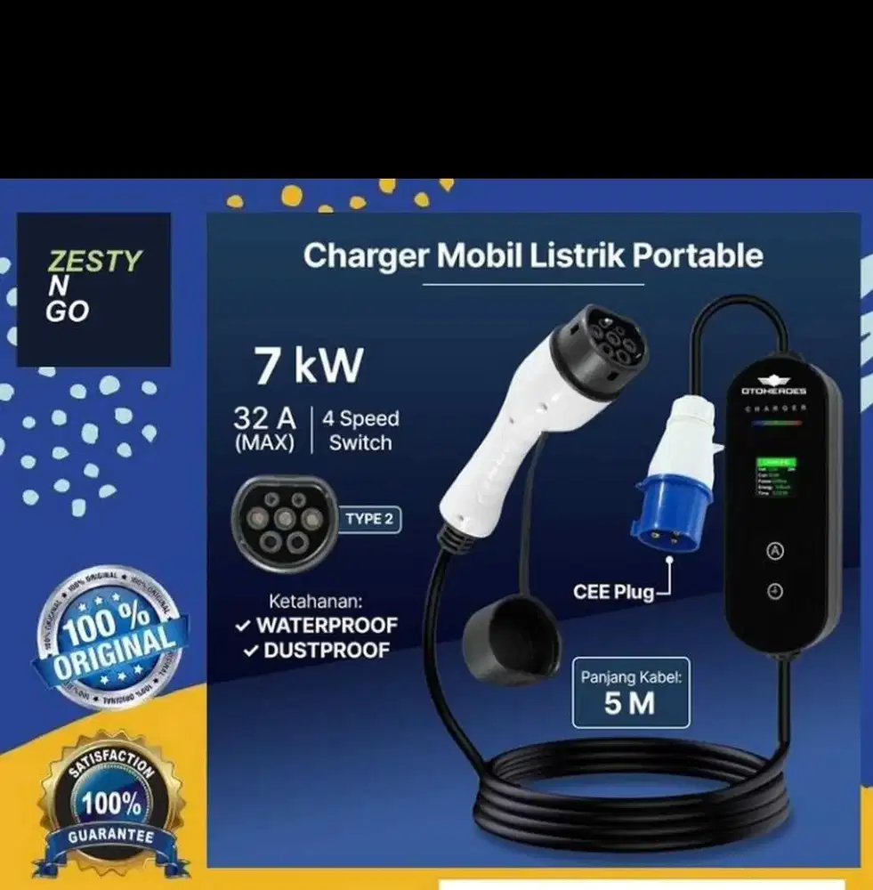 Charger Mobil Listrik OTOHEROES 7kW Portable - Like New
