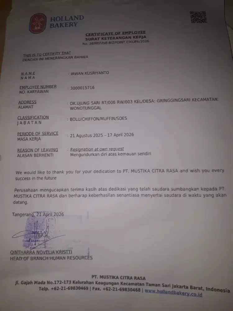 Mencari pekerjaan driver atau juru masak