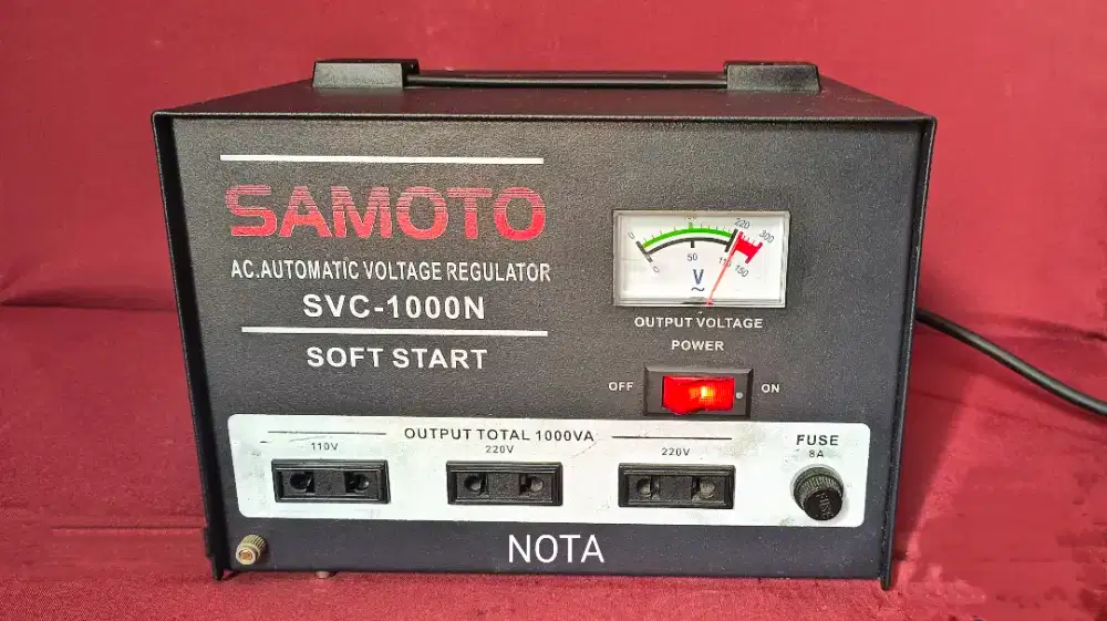 STABILIZER SAMOTO 1000VA - Mulus Like New  & Full Lengkap Dengan Box