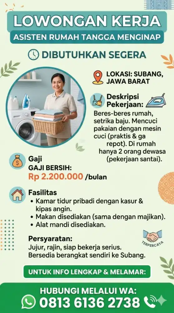 LOKER ART MENGINAP SUBANG JAWA BARAT