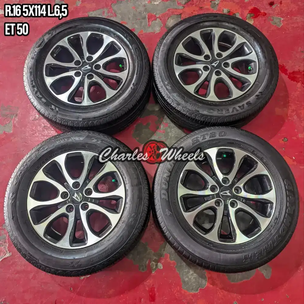 VELG TERIOS HITAM POLISH R16 PLUS BAN