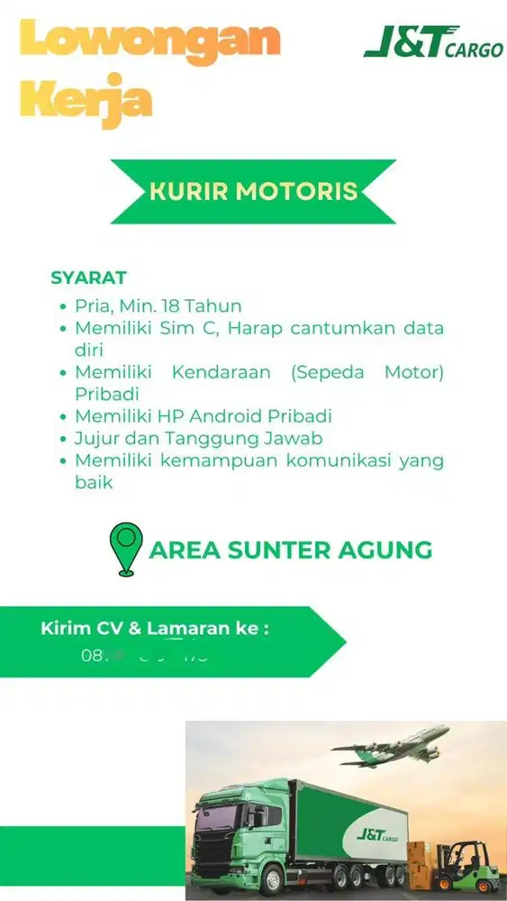 DIBUTUHKAN KURIR EKSPEDISI DAN WAREHOUSE