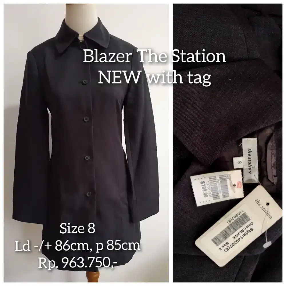 Blazer Kerja Wanita warna hitam