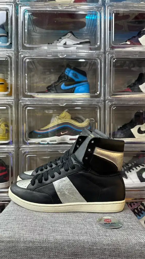 SAINT LAURENT SL 10 HIGH BLACK SILVER