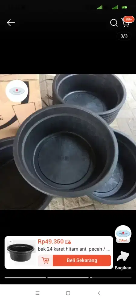 Bak Air warna hitam besar