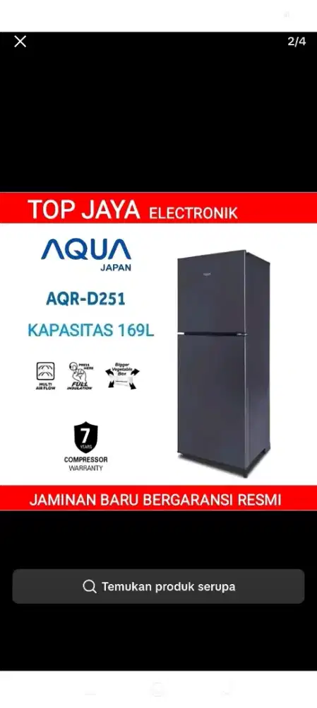 Kulkas Aqua 2 pintu