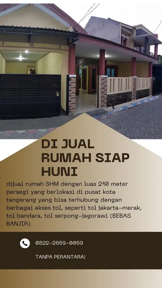 dijual rumah di daerah kota tangerang komplek sekneg kebon nanas