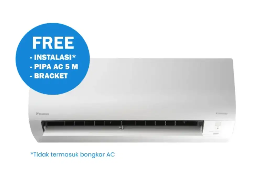 DAIKIN AC SPLIT 1/2 PK INVERTER - FREE INSTALLATION, PIPA & BRACKET