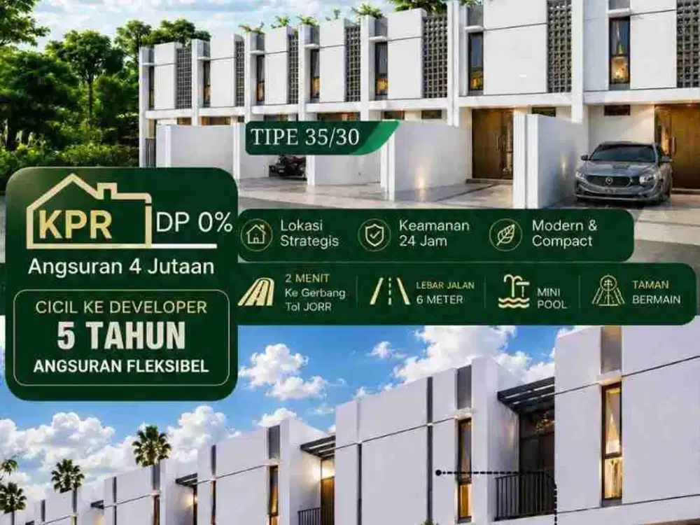 Rumah Cluster di Bambu APUS Cipayung Jakarta Timur Dekat TMII