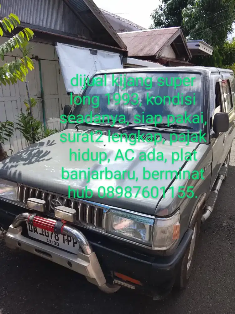 kijang super long tahun 1993 plat banjarbaru