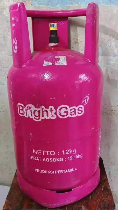 Tabung gas Bright Gas 12 kg + isi masih ada setengah