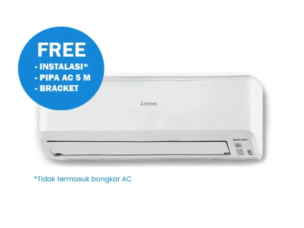Cukup KTP auto bawa pulang MITSUBISHI AC SPLIT 1/2 PK STANDARD - FREE