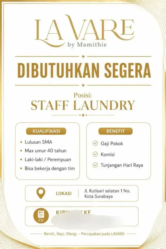 Lowongan kerja loundry