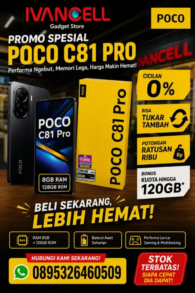 POCO C 81 PRO 4/128. PROMO AKHIR BULAN MEI . HARGA PALING MURAH