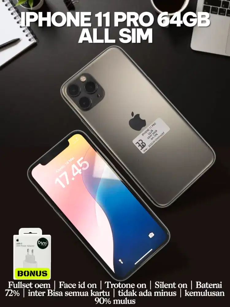 Iphone 11 PRO 64GB All sim fullset mulus