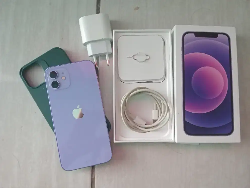 iPhone 12 Internal 128 iBox BH 83% Original Fulset Sinyal Permanent