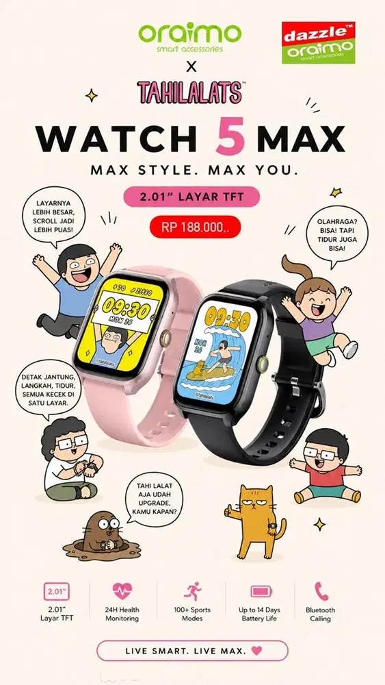 Smartwatch Oraimo x Tahilalats OSW-804